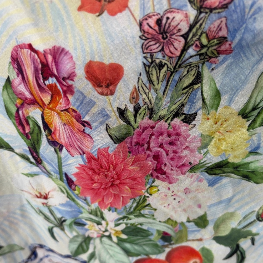 Camilla Multicolor Floral and Baroque Print wrap - Picture 7 of 11
